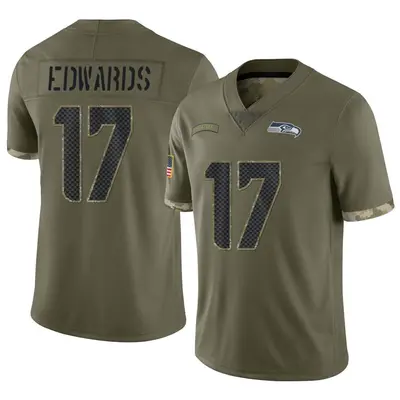 Men's Braylon Edwards Seattle Seahawks 2022 Salute To Service Jersey - Olive Limited