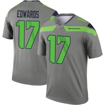 Men's Braylon Edwards Seattle Seahawks Steel Inverted Jersey - Legend