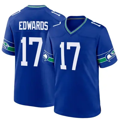 Men's Braylon Edwards Seattle Seahawks Throwback Jersey - Royal Game