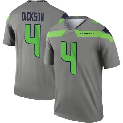 Men's Michael Dickson Seattle Seahawks Steel Inverted Jersey - Legend