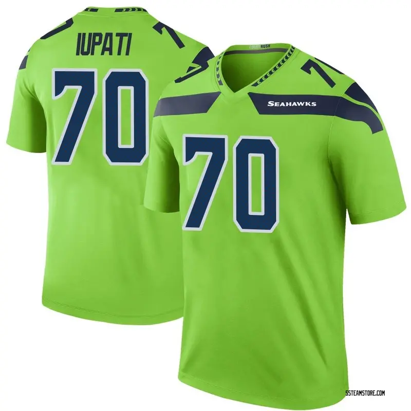 Men's Mike Iupati Seattle Seahawks Color Rush Neon Jersey - Green ...
