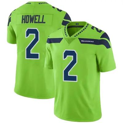 Men's Sam Howell Seattle Seahawks Color Rush Neon Jersey - Green Limited