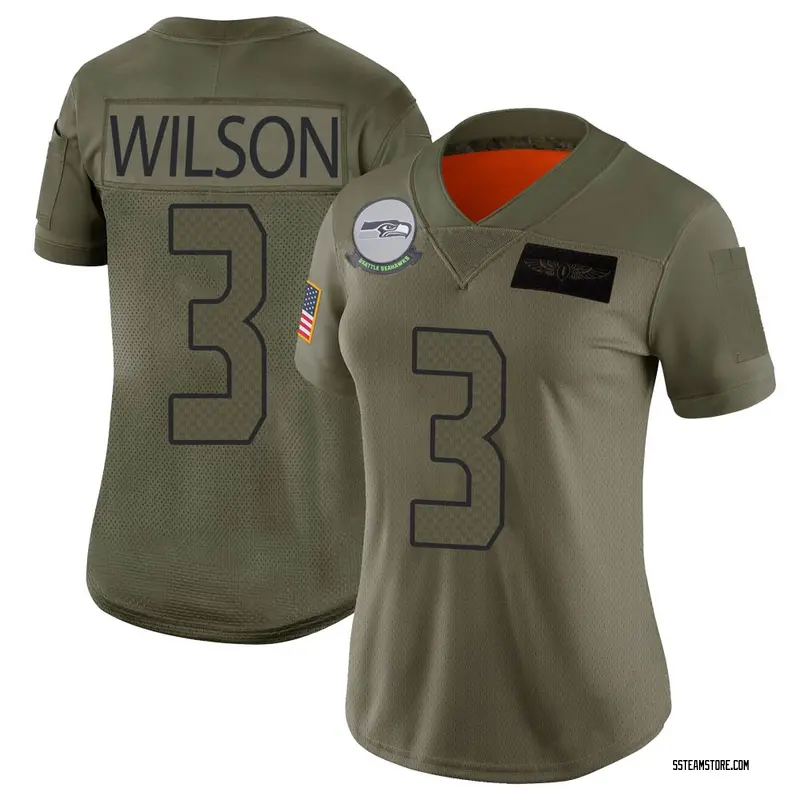 Women's Russell Wilson Seattle Seahawks 2019 Salute to Service Jersey ...