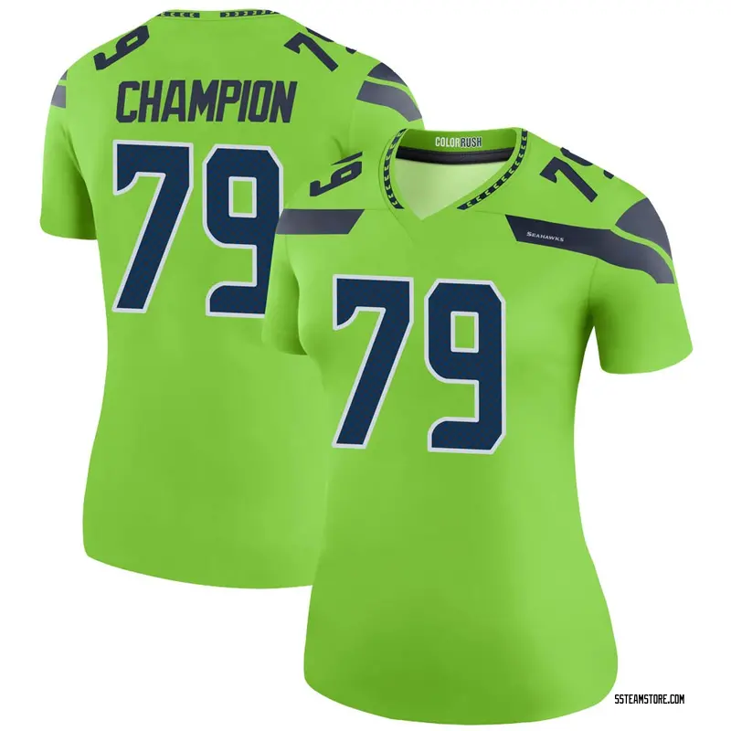 Women's Tommy Champion Seattle Seahawks Color Rush Neon Jersey - Green ...