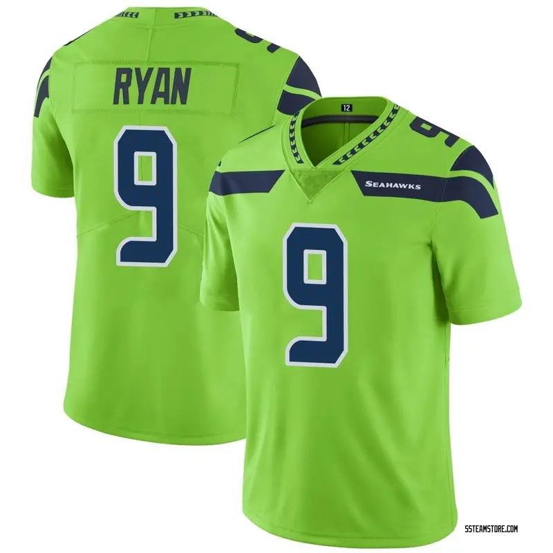 Youth Jon Ryan Seattle Seahawks Color Rush Neon Jersey - Green Limited
