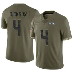 Youth Michael Dickson Seattle Seahawks 2022 Salute To Service Jersey - Olive Limited