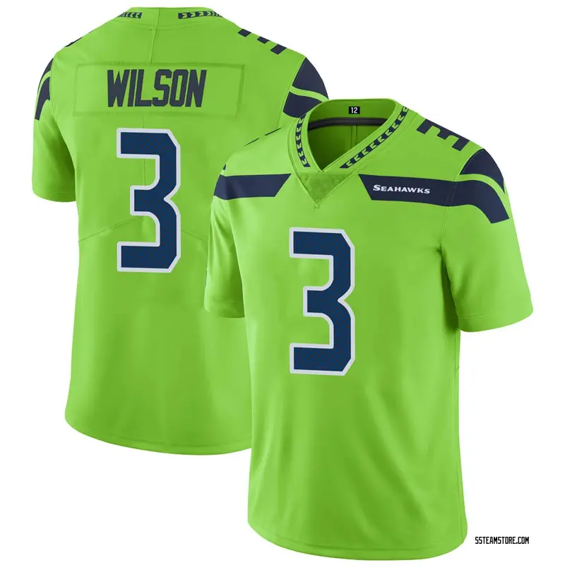 Youth Russell Wilson Seattle Seahawks Color Rush Neon